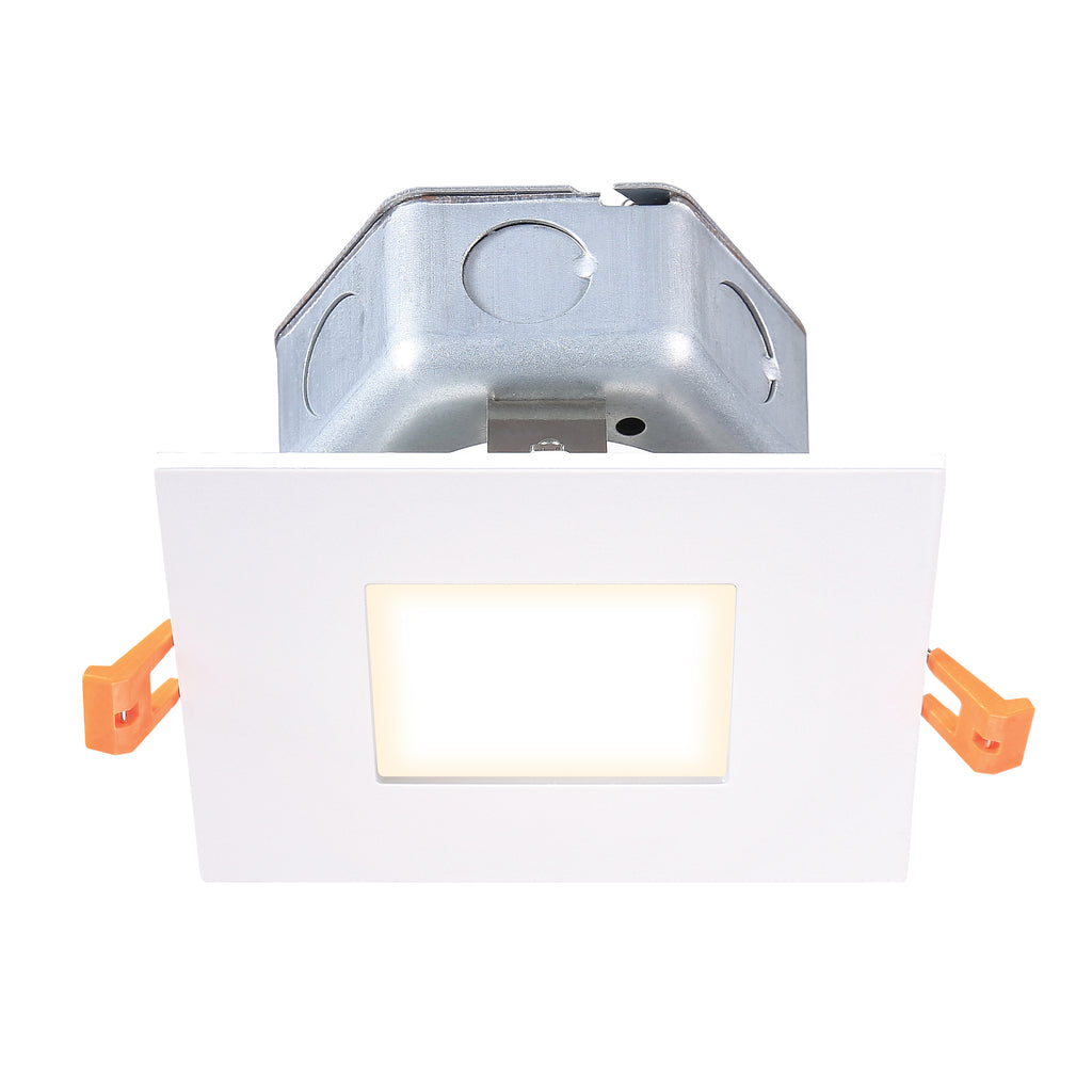 5" Modern LED Recessed Direct Wire Square Downlight With J-Box
