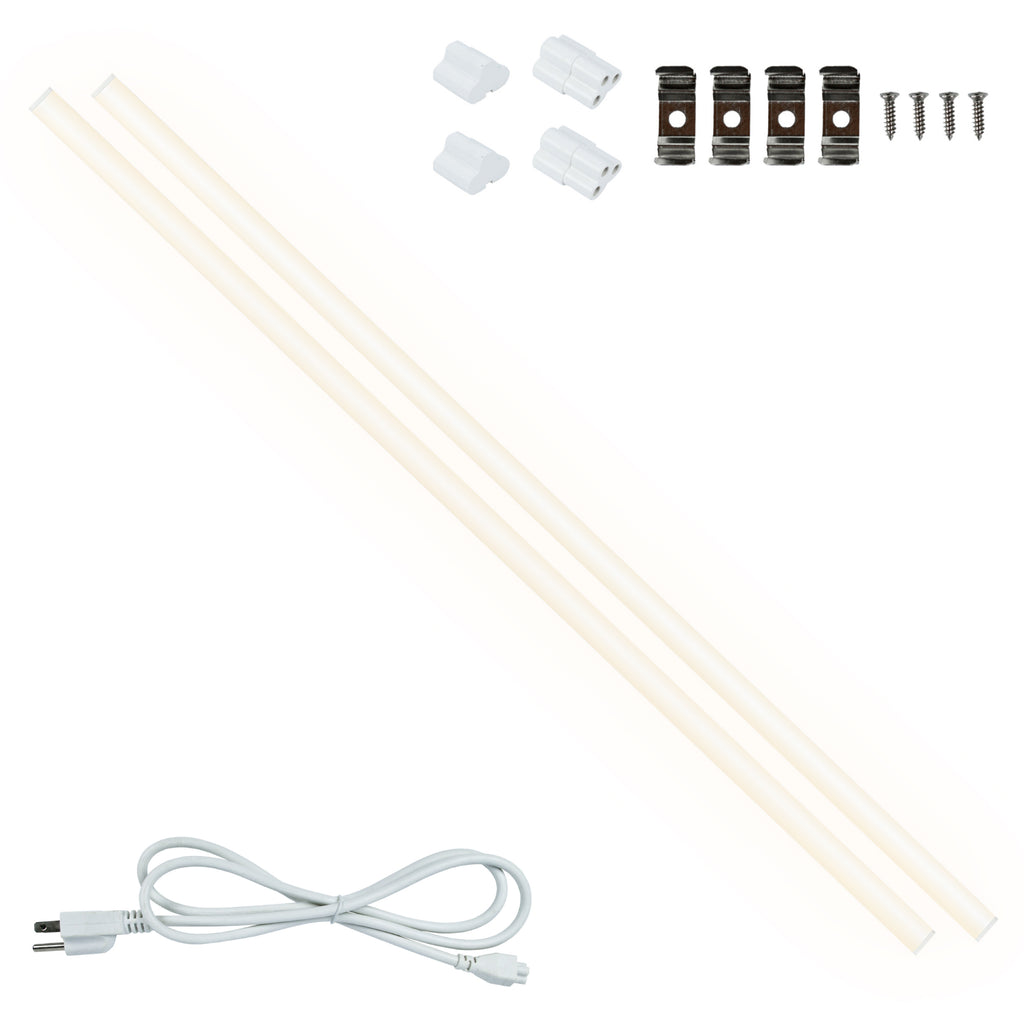 AC-Powered LED Light Bar Kit - Linkable and Dimmable (2-Pack)