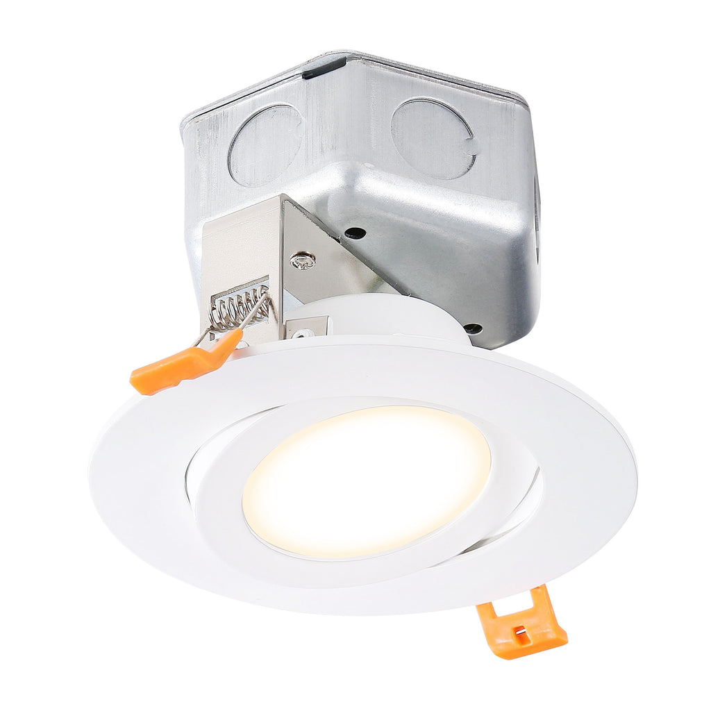 5" Utility Gimbal LED Recessed Direct Wire Downlight With J-Box