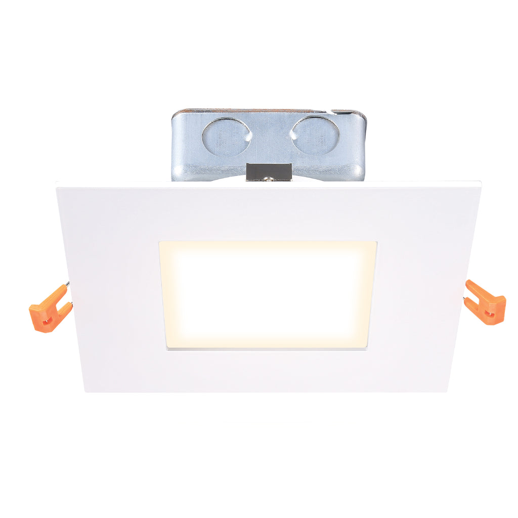 7" Modern LED Recessed Direct Wire Square Downlight With J-Box